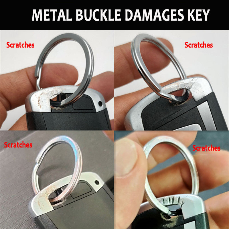 🎉Llavero de coche de cuero genuino de alta gama-ES