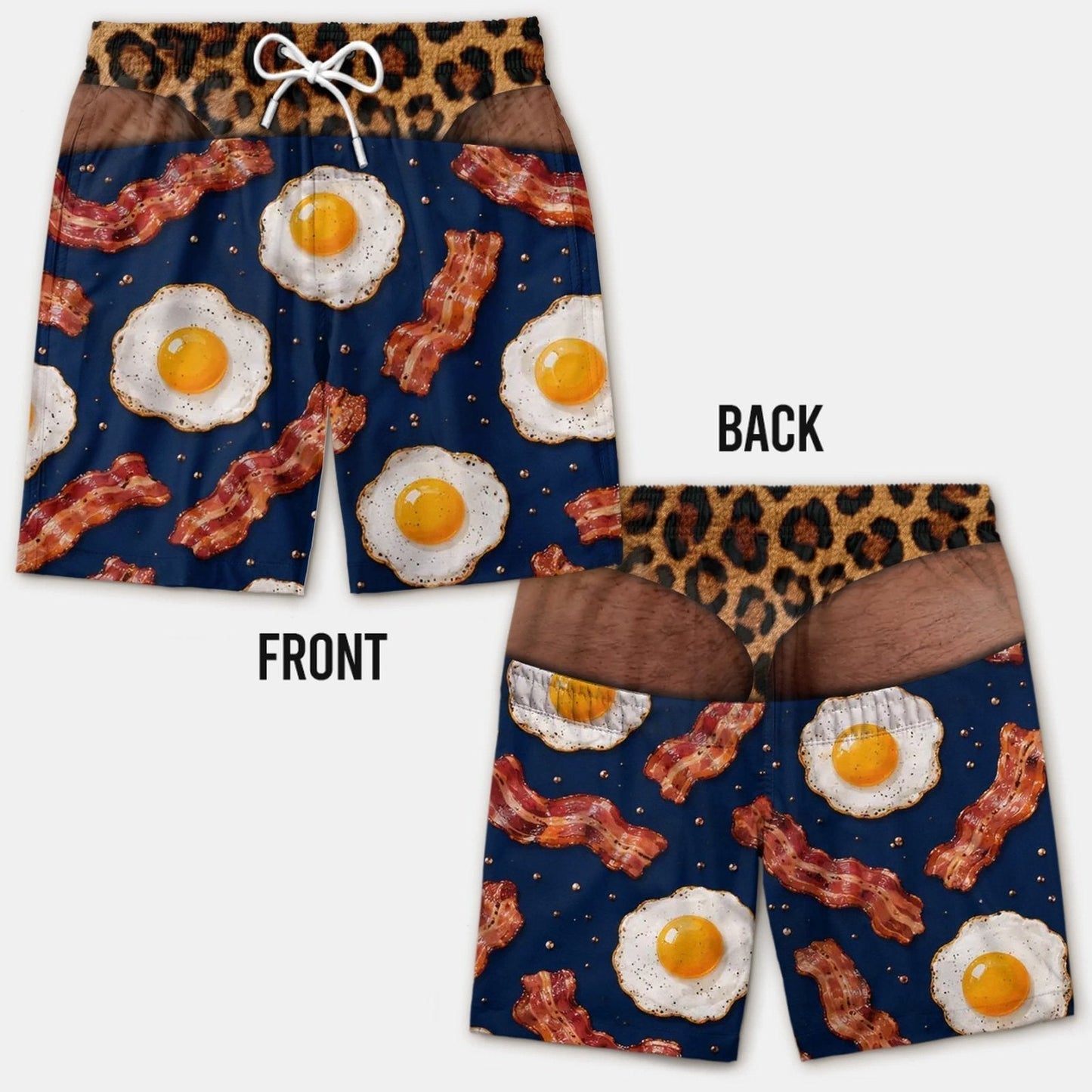 Juokingi netikro užpakaliuko maudymosi glaudės – naujoviški, išdaigingi paplūdimio šortai vyrams-LT