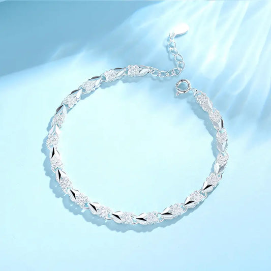 😀👉[Compra 1, llévate 2 gratis]💖🍀Pulsera de mujer de plata 925-ES