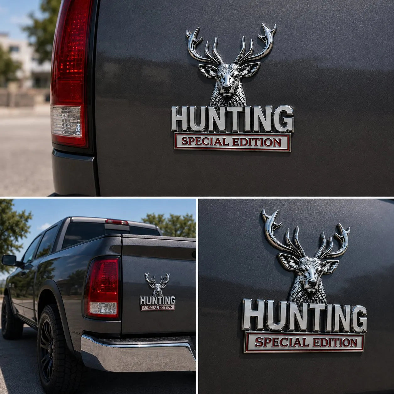 🦌 MEDŽIOKLĖS specialusis leidimas - 3D chromuotas metalinis logotipas jūsų automobiliui-LT
