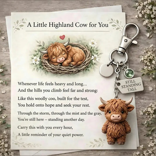 🎁🐮A Little Highland Cow For You Keychain