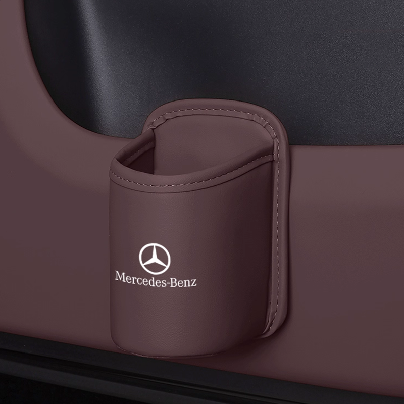 Portavasos de cuero Velora: fácil de instalar, personalización del logotipo posible-ES