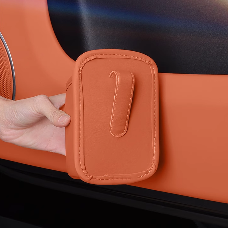 Portavasos de cuero Velora: fácil de instalar, personalización del logotipo posible-ES