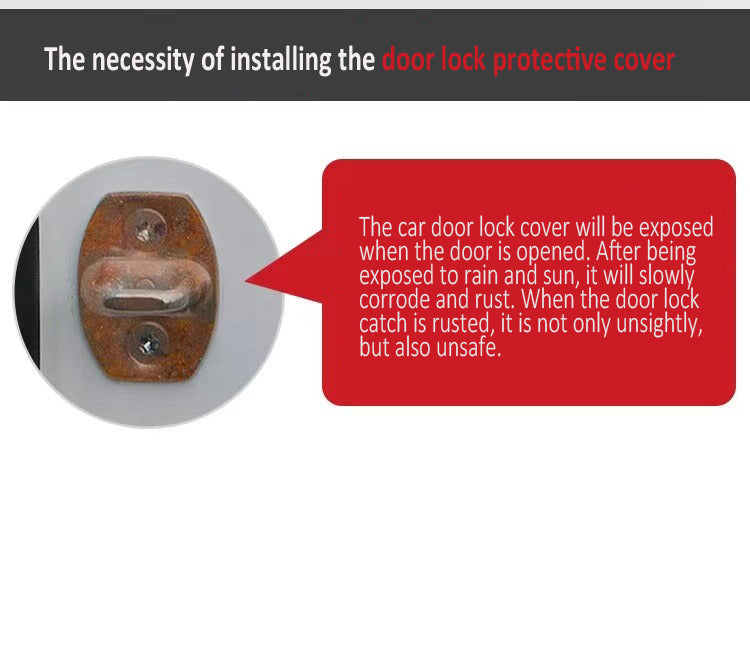 Vroča razprodaja ✨50 % popusta ✨Zaščitni pokrov za ključavnice avtomobilskih vrat iz nerjavečega jekla proti koroziji 🔥4 kosi 🔥-SI