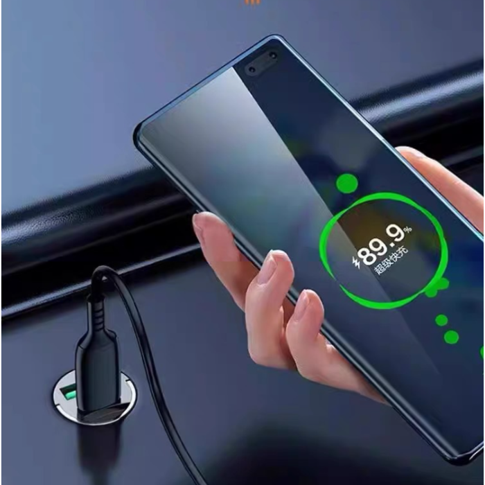 Κρυφός φορτιστής αυτοκινήτου USB με διπλές θύρες-GR