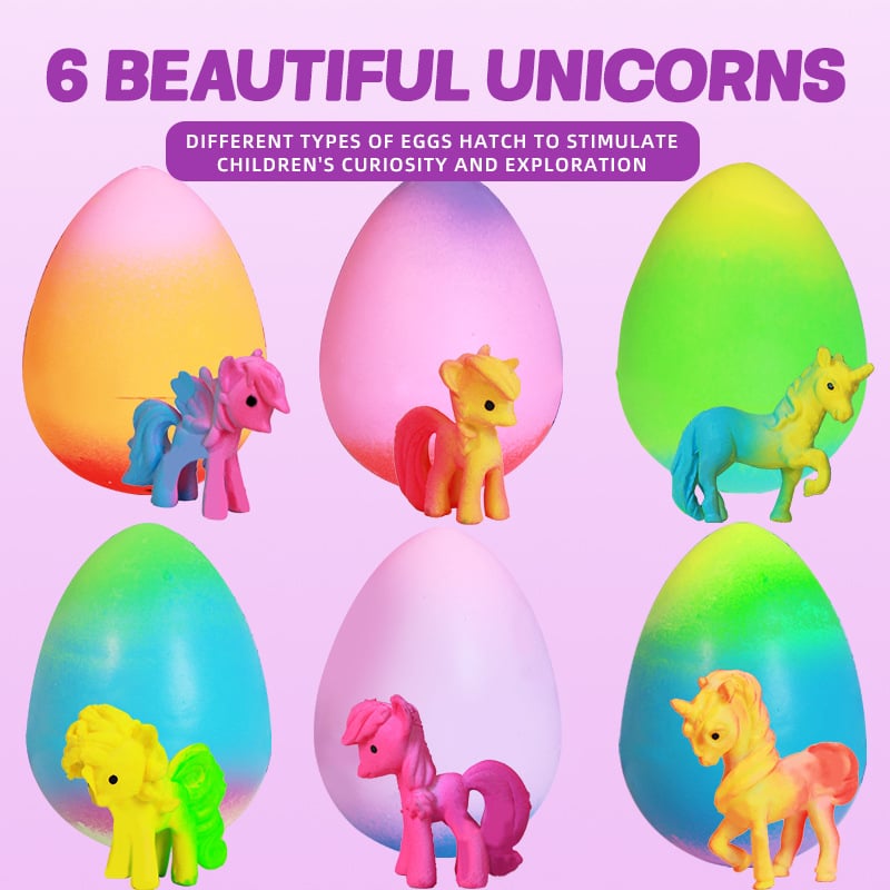 🦄Paquete de 6 huevos de unicornio en crecimiento para incubar-ES