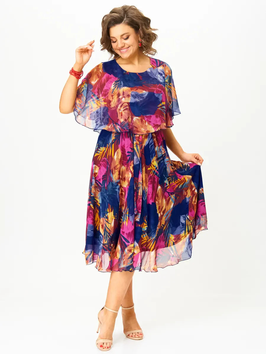 😎💃Nauji vasaros produktai💥[S-5XL]Laisva šifono suknelė dideliu dydžiu | Patogūs ir kvėpuojantys, puikiai tinka vasarai-LT