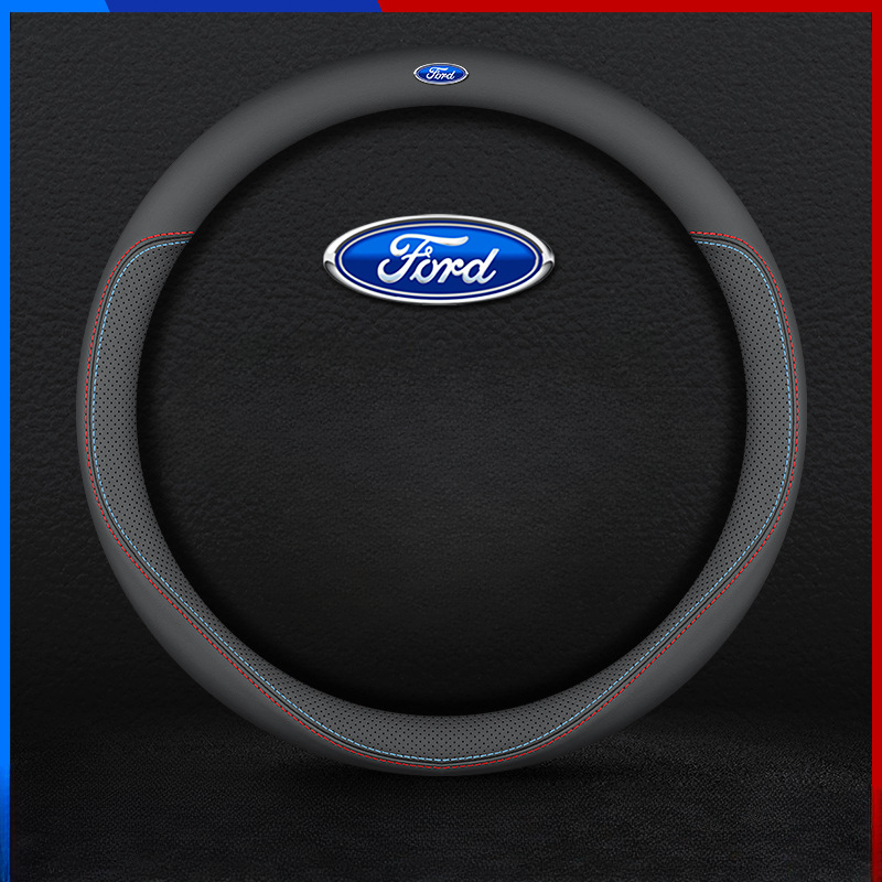 Funda de volante de cuero napa de primera calidad: comodidad lujosa, construcción transpirable y durabilidad durante todo el año-ES