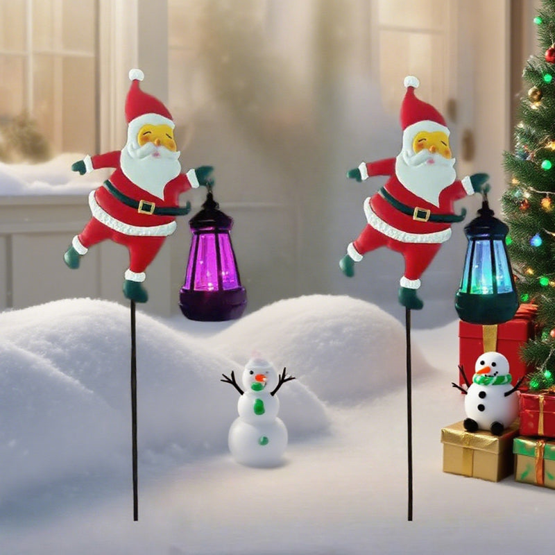 🎅 Kalėdų Senelio saulės lempa - stebuklinga šviesa užpildo jūsų sodą šventiniu spindesiu. ✨-LT