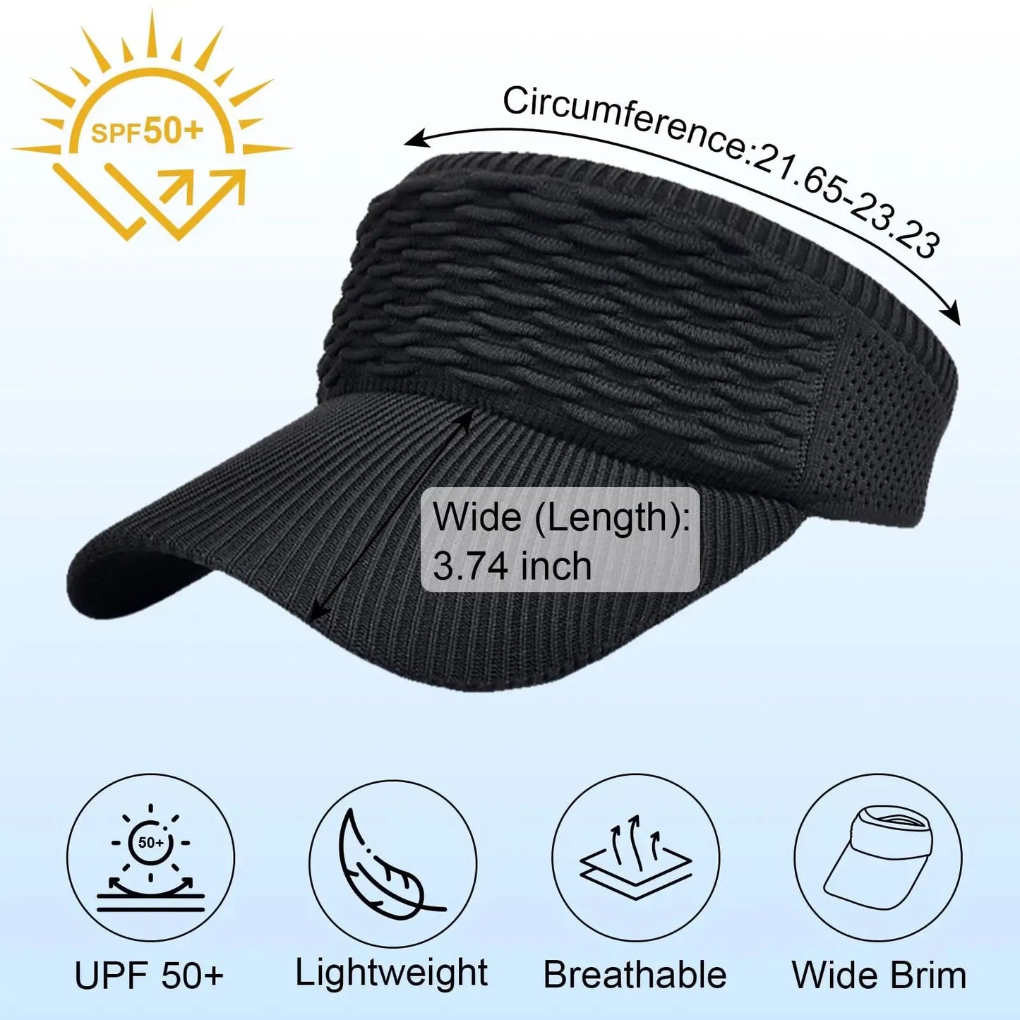 ☀️🧢 Ščitnik z luknjo za visok čop – UV zaščita, zračen, za aktivnosti na prostem in vsakodnevno uporabo-SI