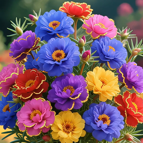 Portulaca de encaje dorado🌸✨ Hermosas flores dobles para un color de verano sin esfuerzo-ES