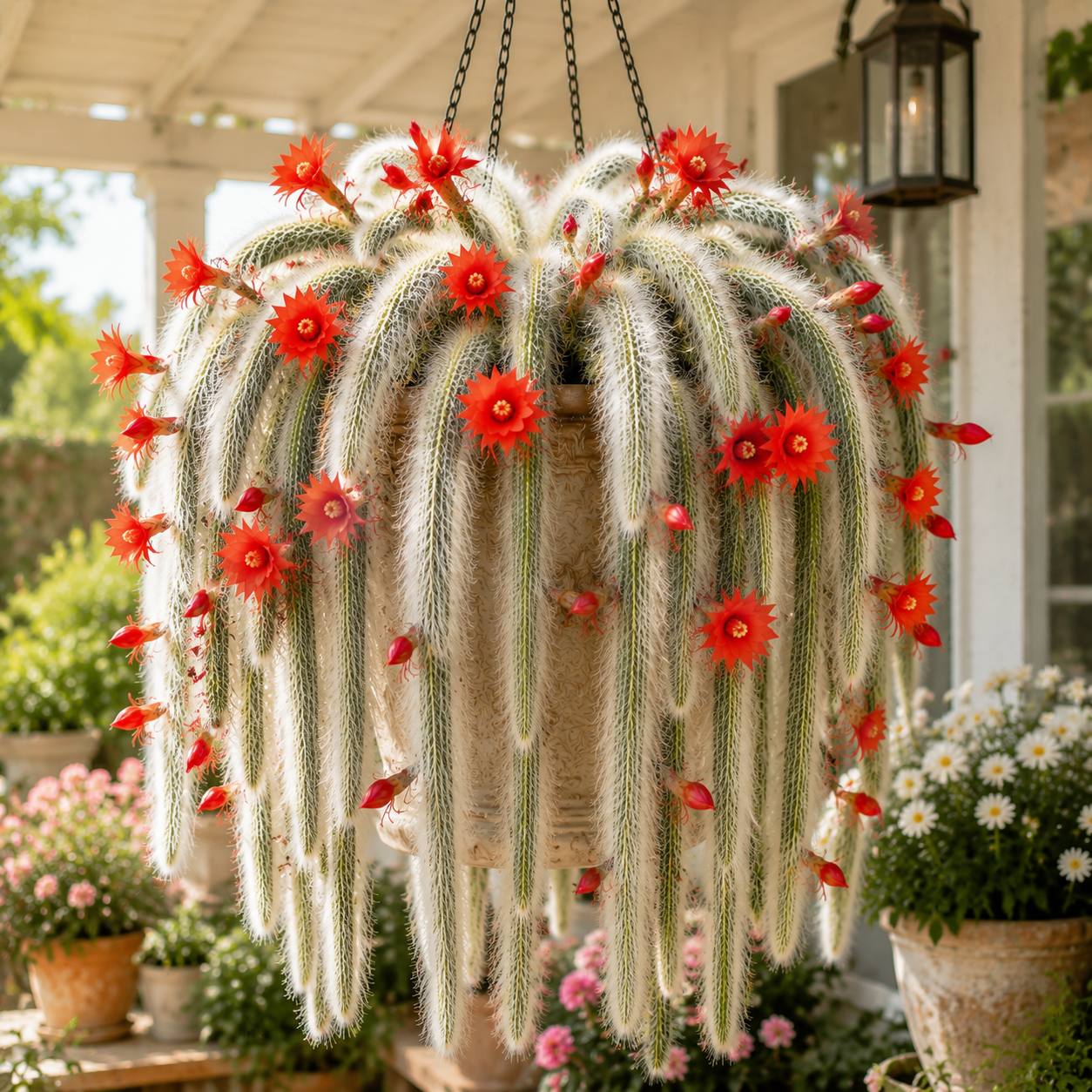 🌵Cactus cola de mono raro: una cascada viviente de belleza suave y esponjosa.-ES