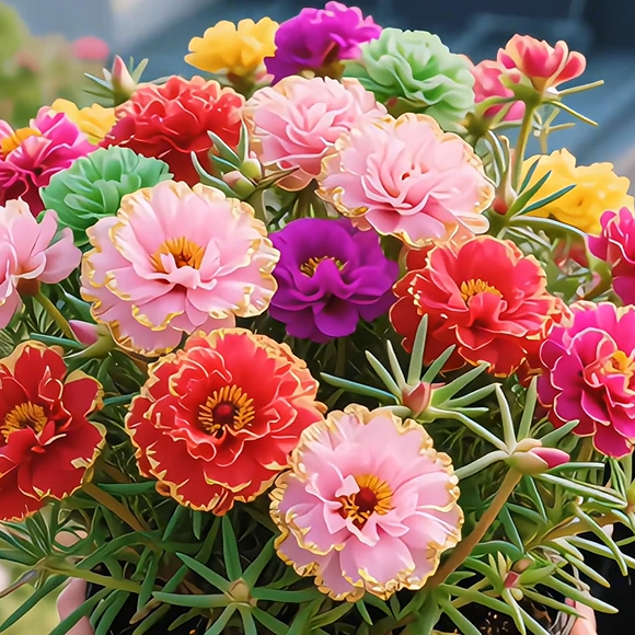 Portulaca de encaje dorado🌸✨ Hermosas flores dobles para un color de verano sin esfuerzo-ES