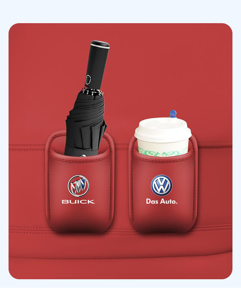 Organizador de portavasos de cuero para coche-ES