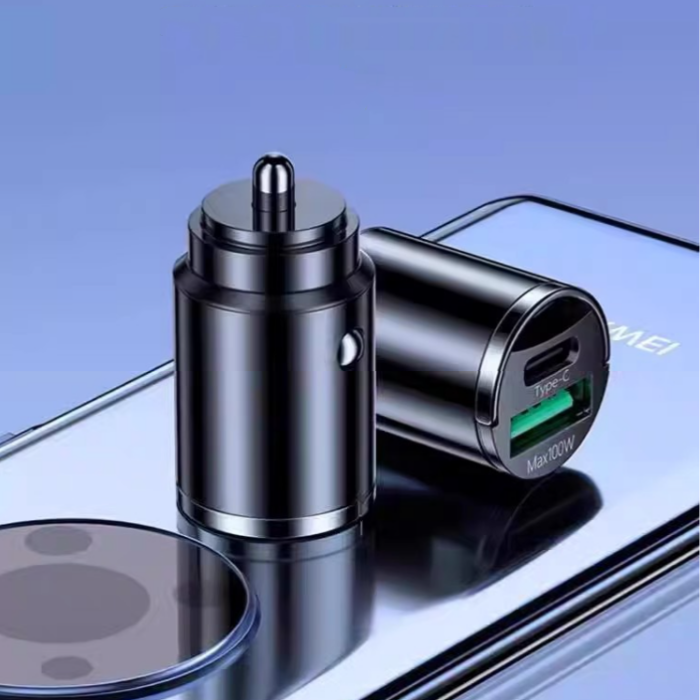 Κρυφός φορτιστής αυτοκινήτου USB με διπλές θύρες-GR