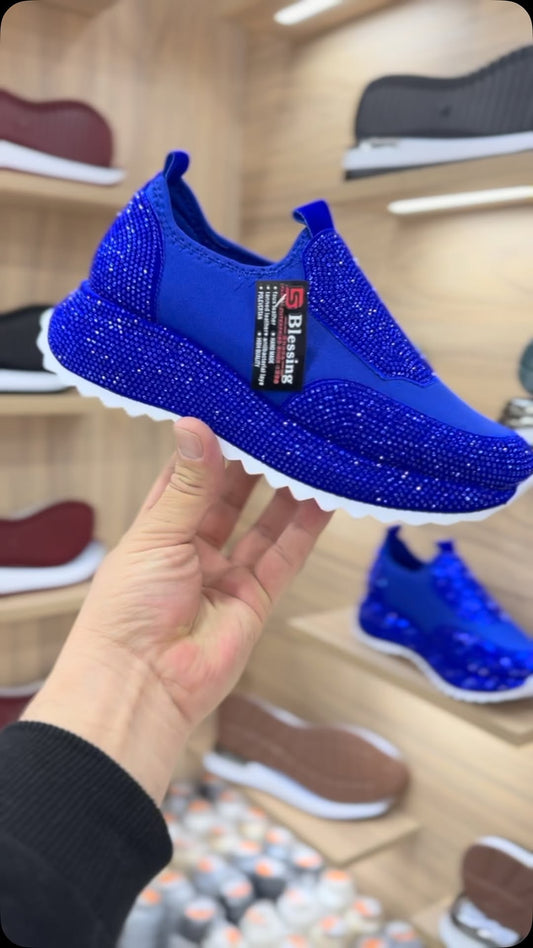 Madingi, kasdieniai sportbačiai su kristalais-LT