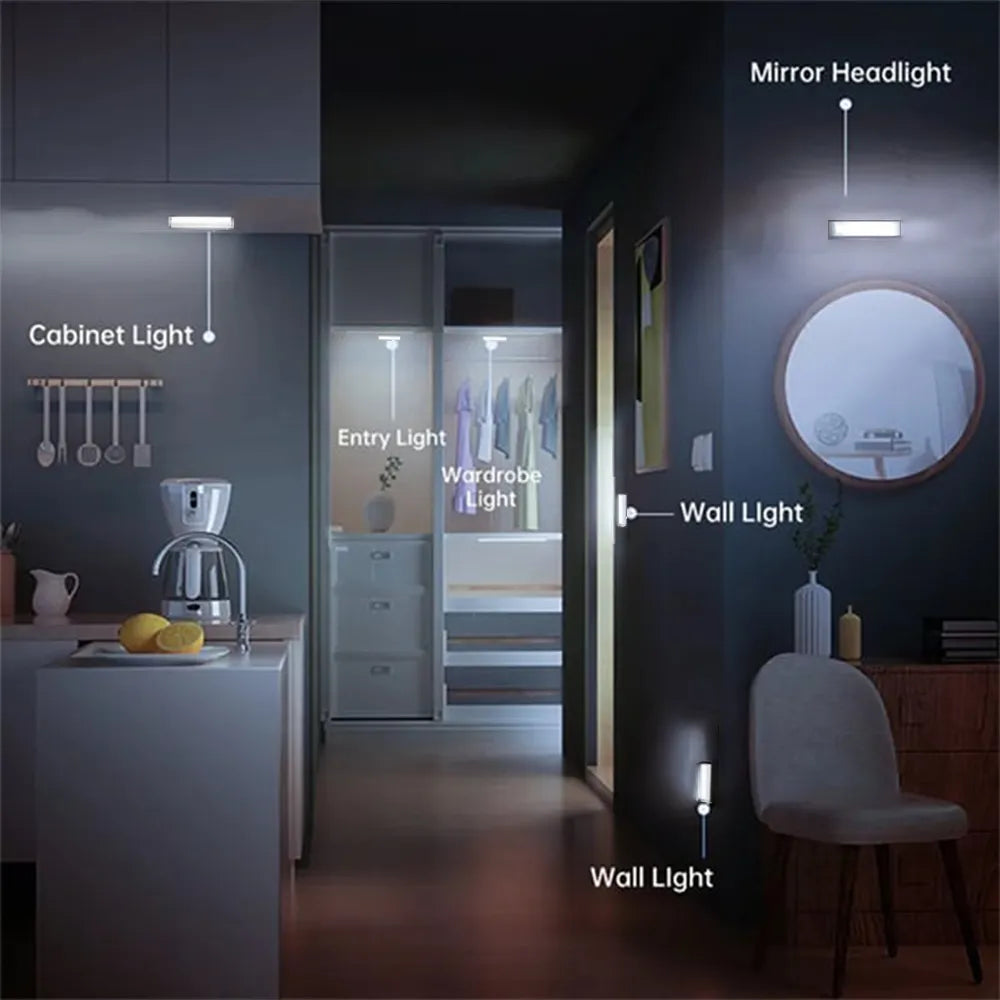 Bekontakčiai, išmanūs, magnetiniai, įkraunami LED žibintai-LT