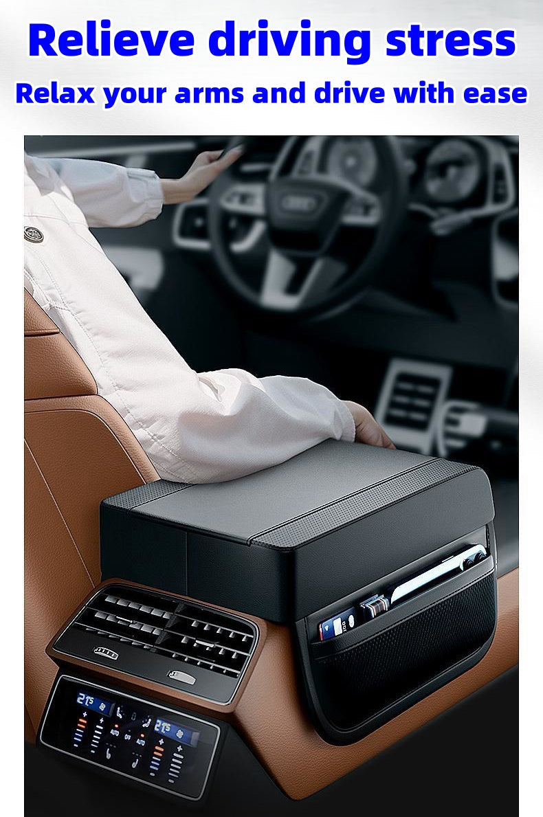 Funda para reposabrazos de coche, cojín elevador (versión de almacenamiento)-ES