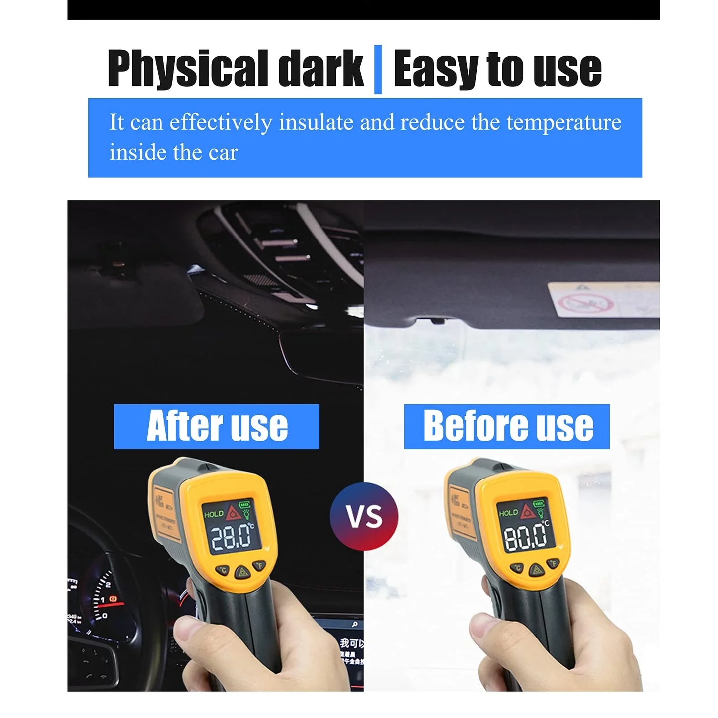 Senčnik za avto, toplotni ščit za vetrobransko steklo-SI