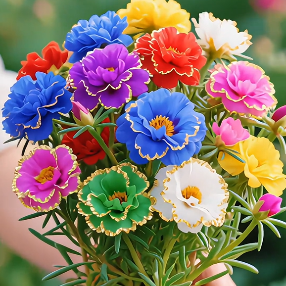 Portulaca de encaje dorado🌸✨ Hermosas flores dobles para un color de verano sin esfuerzo-ES