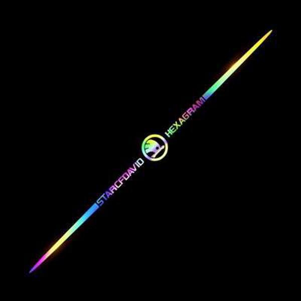 Pegatinas reflectantes láser de colores 3D para coche, 4 unidades-ES