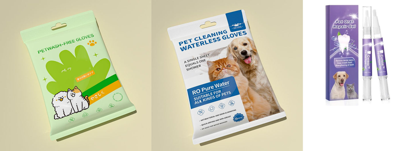 🐶Neskalaujamos naminių gyvūnėlių valymo dezodoruojančios pirštinės-LT