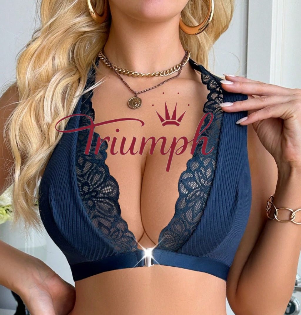 Triumph - 4 τεμάχια 💥 Σέξι σουτιέν με δαντέλα μπροστά και ρομαντική αγκράφα--GR