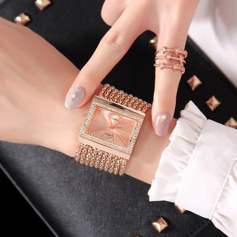 ⌚ SADA 60% POPUSTA! ✨ Kvarcni sat s cirkonima i resicama - elegantan i sjajan, savršen poklon za proslave 💎🎁-HR