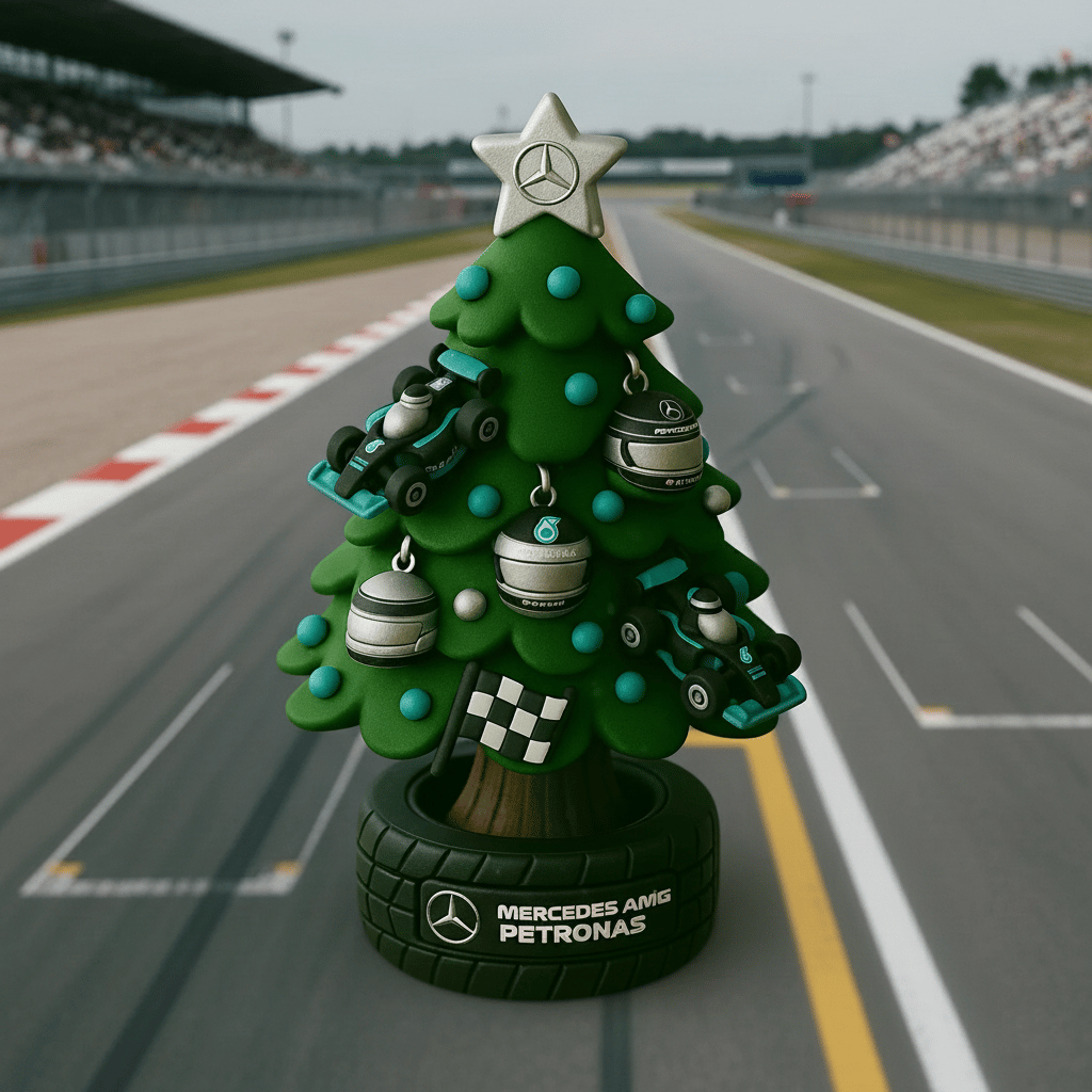 🎄🏎️ Miniatiūrinė F1 komandos stiliaus Kalėdų eglutė-LT