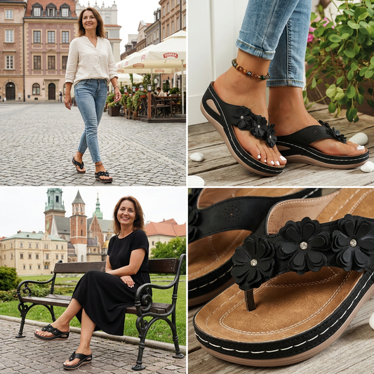 🌸 Moteriškos gėlėto rašto aukštakulnės basutės su stringais – fėjų stiliaus-LT