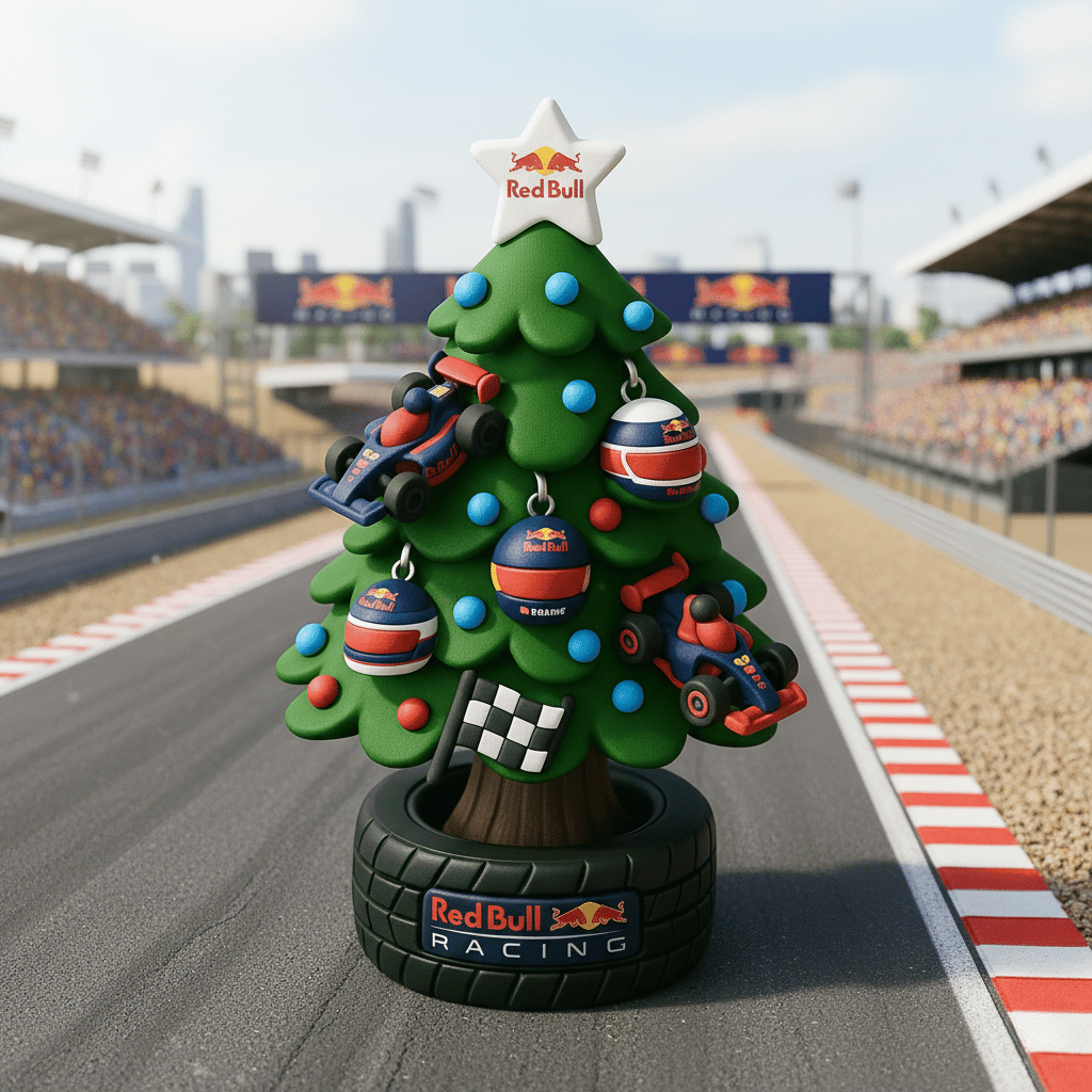 🎄🏎️ Miniatiūrinė F1 komandos stiliaus Kalėdų eglutė-LT