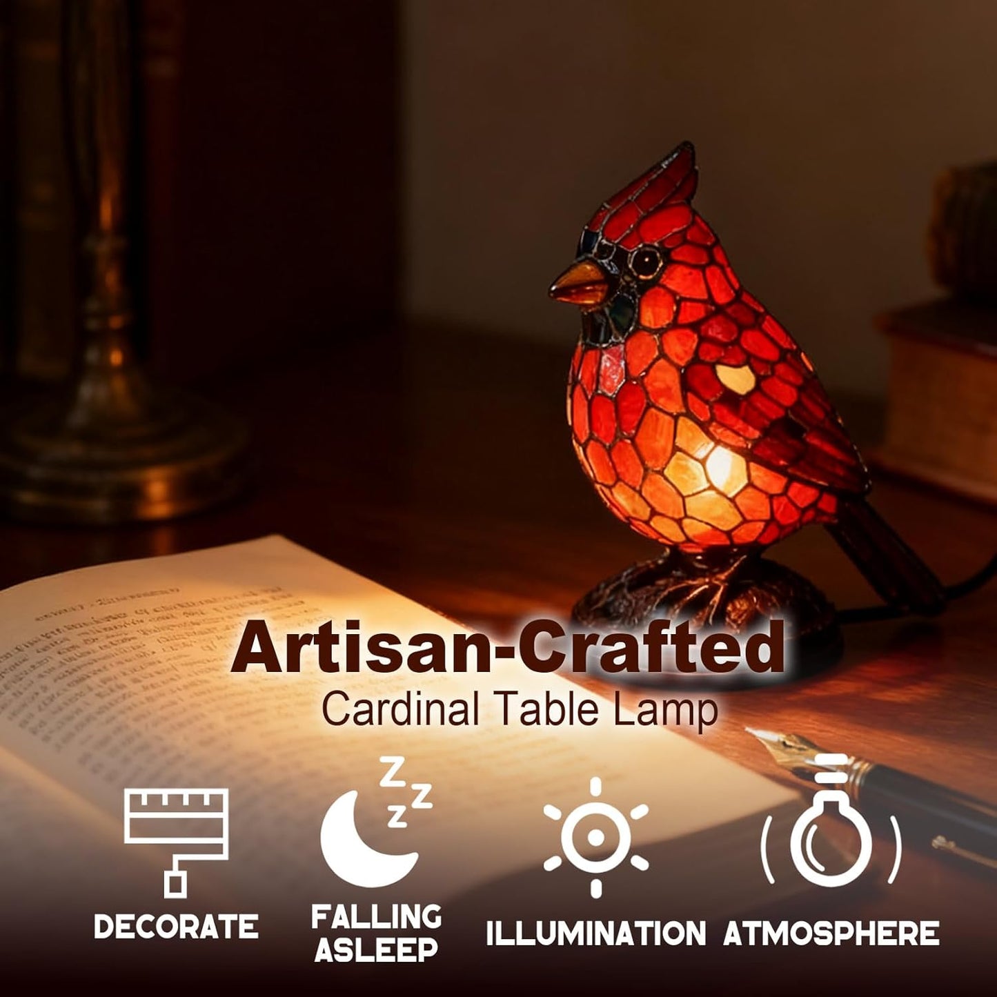 ⏰Zadnji dan razprodaje – 49 % popusta🐦Ročno izdelana svetilka v obliki ptice, vodja kulta v rdečem kostumu-SI