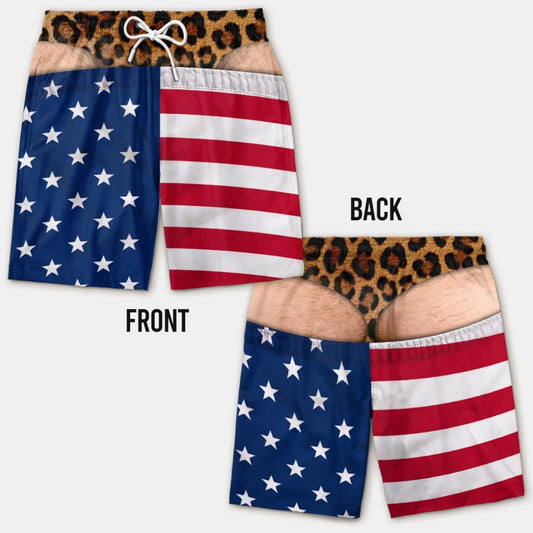 Smešne kopalke z lažno zadnjico - Novelty Prank Beach Shorts for Men-SI
