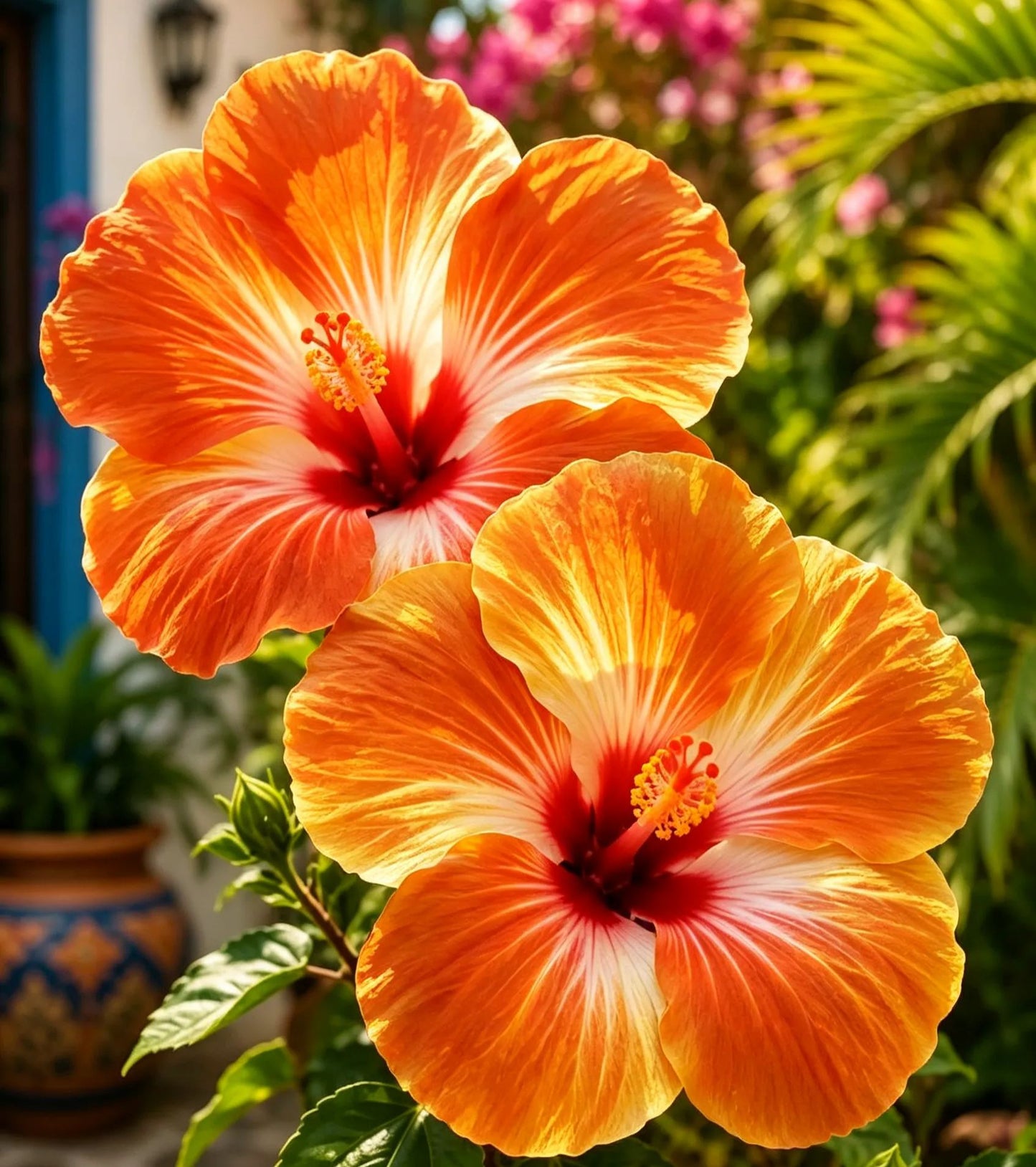 Reti sastopamas hibiska sīpolpuķes – podos, uz balkona, ziemā-LV