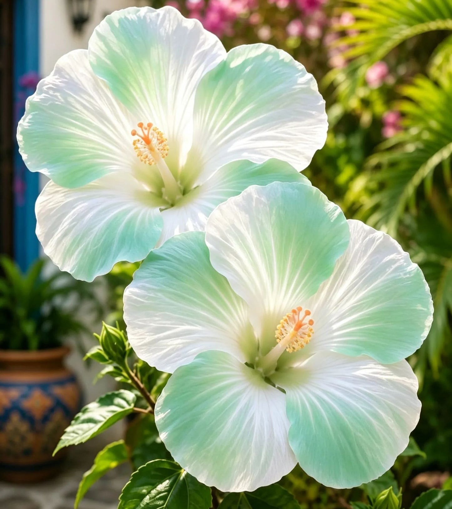 Reti sastopamas hibiska sīpolpuķes – podos, uz balkona, ziemā-LV