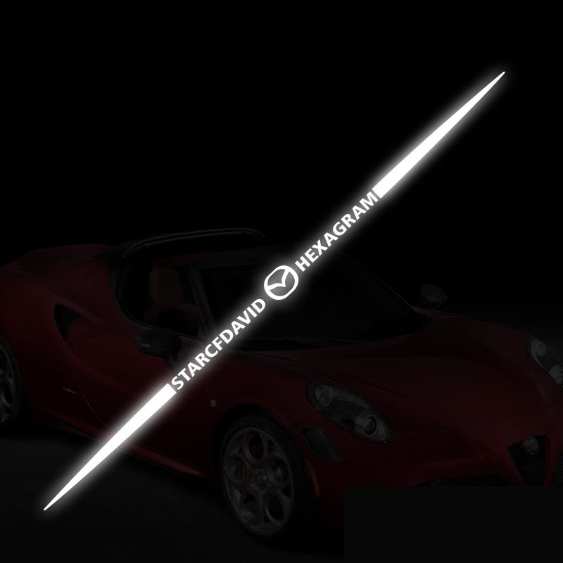 Pegatinas reflectantes láser de colores 3D para coche, 4 unidades-ES