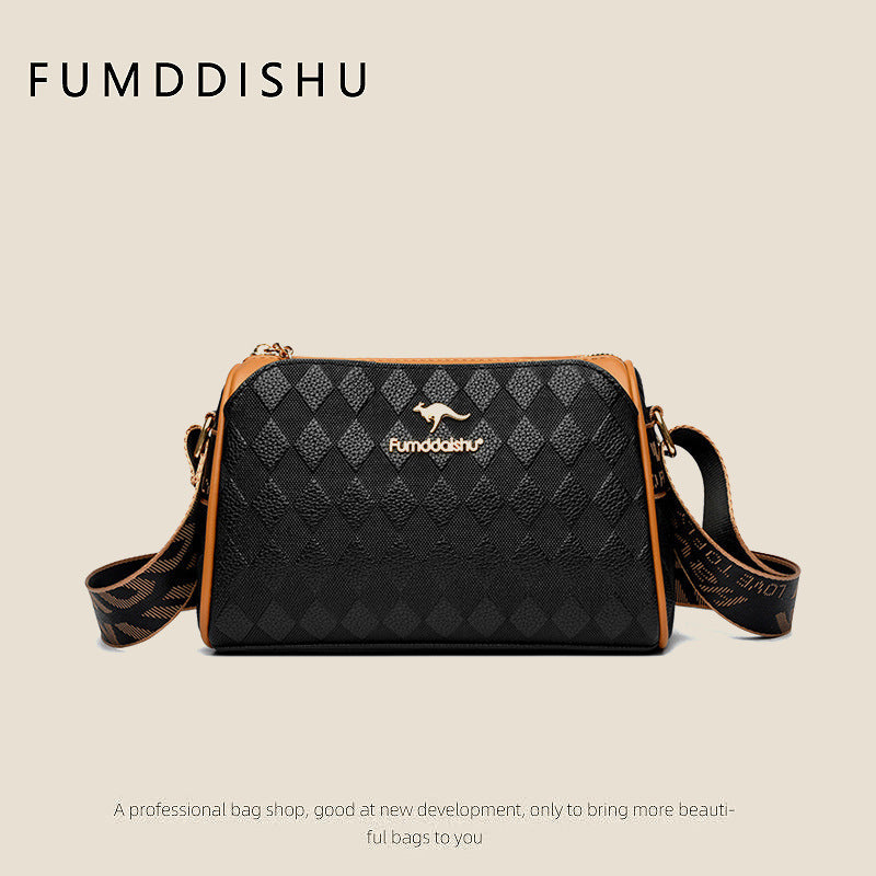 [Το καλύτερο δώρο γι' αυτήν] Τσάντα χιαστί 3 στρώσεων μόδας με μοτίβο διαμαντιών μεγάλης χωρητικότητας-GR