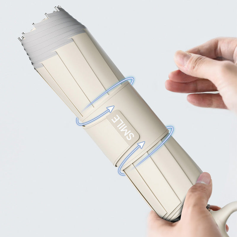 ☂️✨ ¡Paraguas con franja reflectante de seguridad! Se expande y contrae invertidamente sin salpicar agua, buena visibilidad en entornos oscuros.-ES