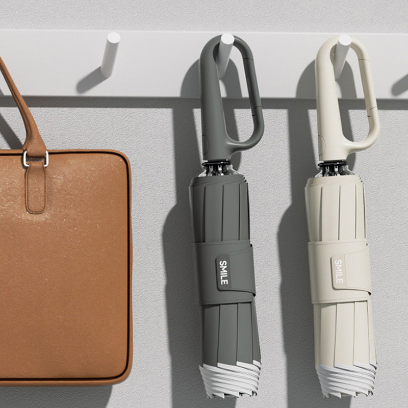 ☂️✨ ¡Paraguas con franja reflectante de seguridad! Se expande y contrae invertidamente sin salpicar agua, buena visibilidad en entornos oscuros.-ES