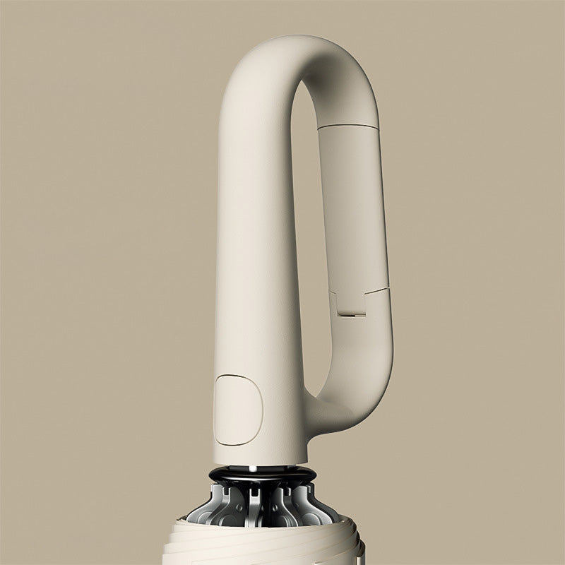 ☂️✨ ¡Paraguas con franja reflectante de seguridad! Se expande y contrae invertidamente sin salpicar agua, buena visibilidad en entornos oscuros.-ES