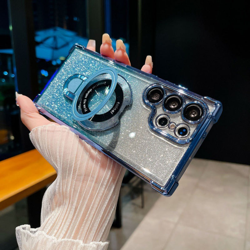 Magnetinio gradiento magnetiniai blizgučiai mobiliųjų telefonų dėklai, skirti Samsung S22/23/24-LT