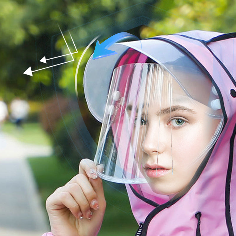 🌧️ Daugkartinė striukė nuo lietaus su kauke (suaugusiųjų modelis)