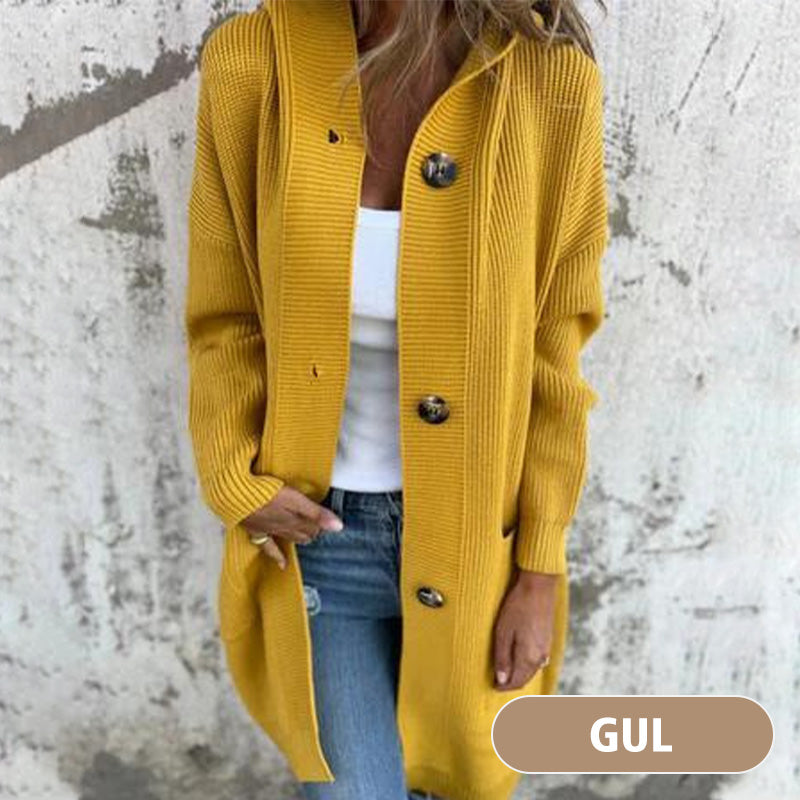 🌸Ženski kardigan s kapuco in gumbi-SI