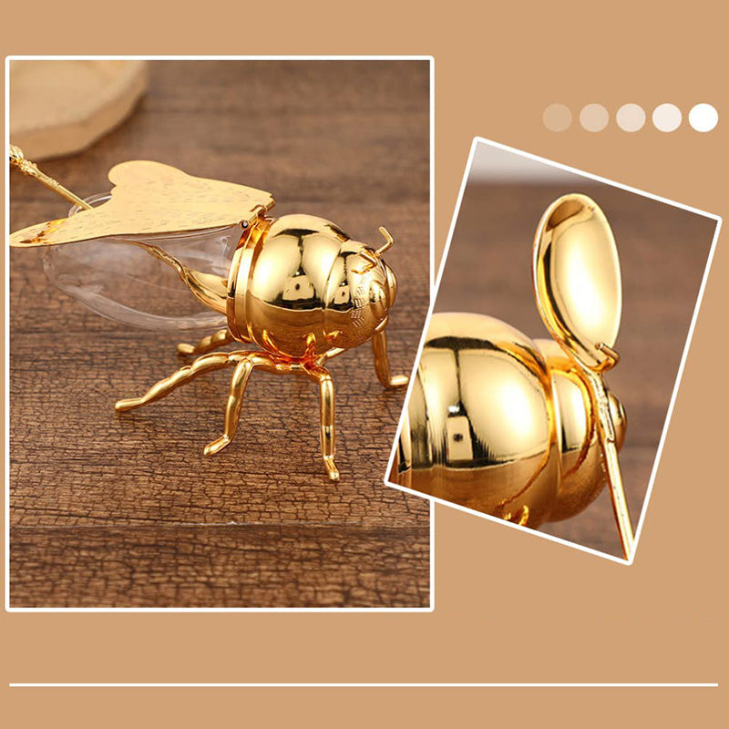 🍯Tarro de miel retro creativo con forma de abeja-ES