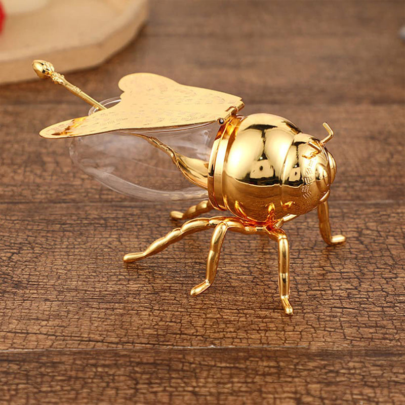 🍯Tarro de miel retro creativo con forma de abeja-ES