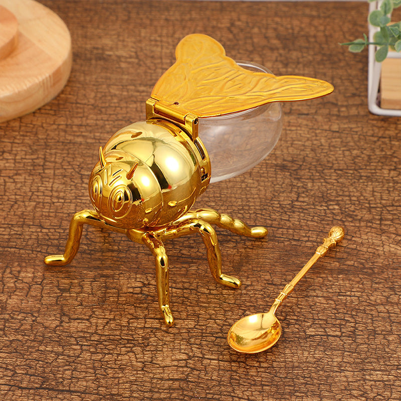 🍯Tarro de miel retro creativo con forma de abeja-ES