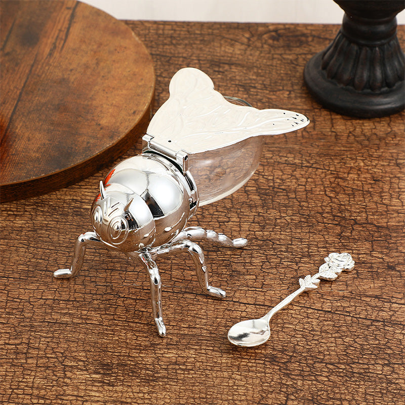 🍯Tarro de miel retro creativo con forma de abeja-ES