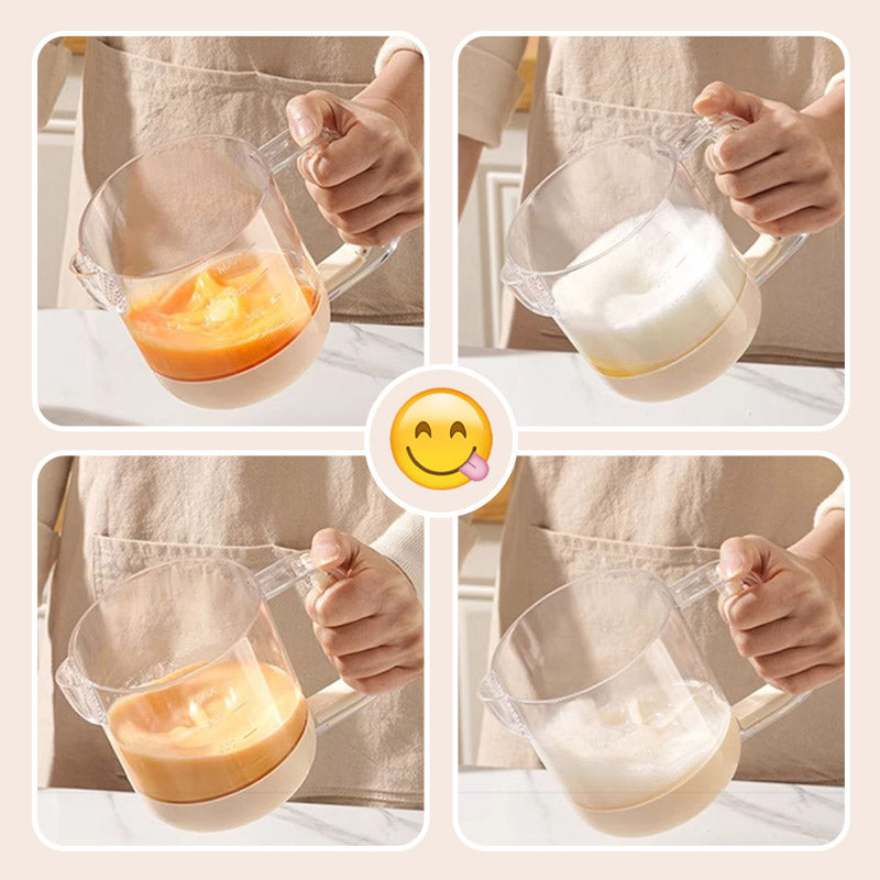 🥚Πολυλειτουργικό, πιεσμένο στο χέρι κύπελλο ανάμειξης αυγών με ζυγαριά μέτρησης-GR