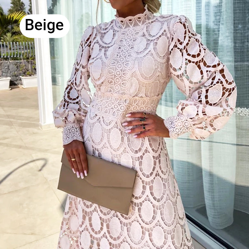 🛍️ Elegantne čipkaste obleke za ženske z dolgimi rokavi-SI