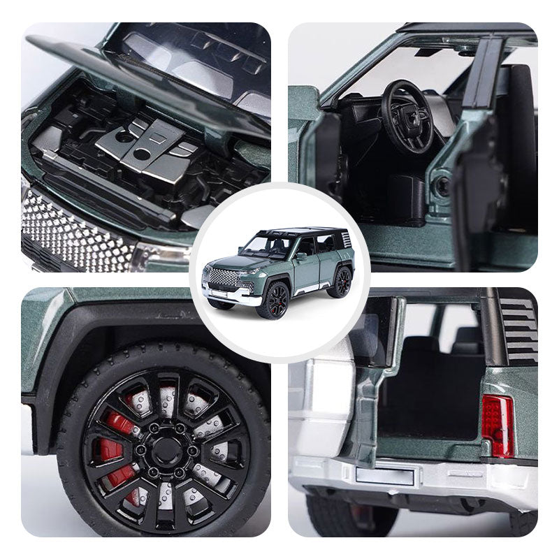 Modelo de coche de aleación de aluminio a escala 1:32 con función audiovisual.-ES